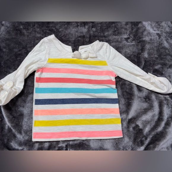 Cherokee 12 month Long Sleeve Colorful Strip With bow - Picture 1 of 4